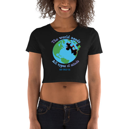World Needs Minds Crop Top